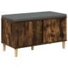 Banc d'entrée avec coussin Chêne Fumé 80 x 38 x 46 cm 536642536642