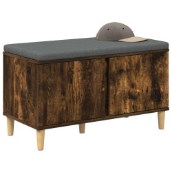 Banc d'entrée avec coussin Chêne Fumé 80 x 38 x 46 cm 536642536642