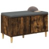 Banc d'entrée avec coussin Chêne Fumé 80 x 38 x 46 cm 536642536642
