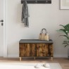 Banc d'entrée avec coussin Chêne Fumé 80 x 38 x 46 cm 536642536642