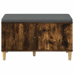 Banc d'entrée avec coussin Chêne Fumé 80 x 38 x 46 cm 536642536642