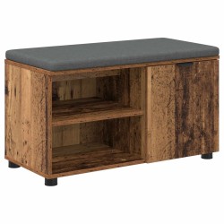 Banc d'entrée avec coussin Bois ancien 80 x 38 x 46 cm 536646536646