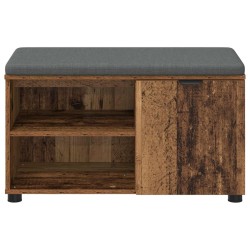 Banc d'entrée avec coussin Bois ancien 80 x 38 x 46 cm 536646536646