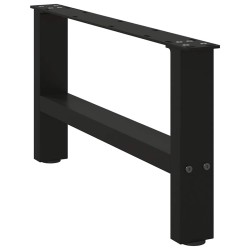 Pieds de table basse Noir 2 pièces 70 x (30-31) cm Acier 536648536648
