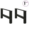 Pieds de table basse Noir 2 pièces 70 x (30-31) cm Acier 536648536648