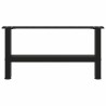 Pieds de table basse Noir 2 pièces 70 x (30-31) cm Acier 536648536648