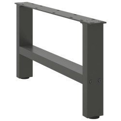 Pieds de table basse Anthracite 2 pièces 60 x (30-31) cm Acier 536650536650