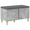 Banc d'entrée avec coussin Gris Béton 80 x 38 x 46 cm 536653536653