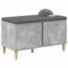 Banc d'entrée avec coussin Gris Béton 80 x 38 x 46 cm 536653536653