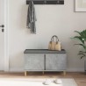 Banc d'entrée avec coussin Gris Béton 80 x 38 x 46 cm 536653536653