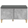 Banc d'entrée avec coussin Gris Béton 80 x 38 x 46 cm 536653536653
