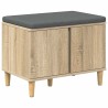 Banc d'entrée avec coussin Chêne Sonoma 60 x 38 x 46 cm 536654536654