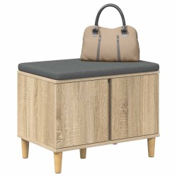 Banc d'entrée avec coussin Chêne Sonoma 60 x 38 x 46 cm 536654536654