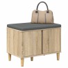 Banc d'entrée avec coussin Chêne Sonoma 60 x 38 x 46 cm 536654536654