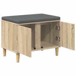 Banc d'entrée avec coussin Chêne Sonoma 60 x 38 x 46 cm 536654536654