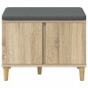 Banc d'entrée avec coussin Chêne Sonoma 60 x 38 x 46 cm 536654536654