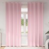 Rideaux occultants avec anneaux 2 pcs Rose bébé 245 x 140 cm 536655536655
