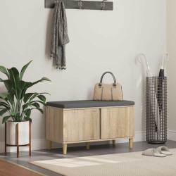 Banc d'entrée avec coussin Chêne Sonoma 80 x 38 x 46 cm 536656536656