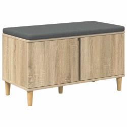 Banc d'entrée avec coussin Chêne Sonoma 80 x 38 x 46 cm 536656536656