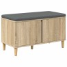 Banc d'entrée avec coussin Chêne Sonoma 80 x 38 x 46 cm 536656536656