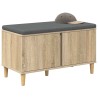 Banc d'entrée avec coussin Chêne Sonoma 80 x 38 x 46 cm 536656536656