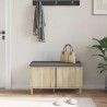 Banc d'entrée avec coussin Chêne Sonoma 80 x 38 x 46 cm 536656536656