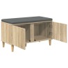 Banc d'entrée avec coussin Chêne Sonoma 80 x 38 x 46 cm 536656536656