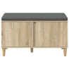 Banc d'entrée avec coussin Chêne Sonoma 80 x 38 x 46 cm 536656536656