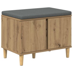 Banc d'entrée avec coussin Chêne Artisanal 60 x 38 x 46 cm 536658536658