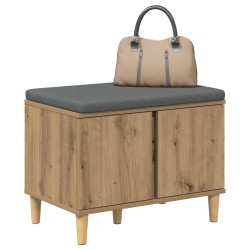 Banc d'entrée avec coussin Chêne Artisanal 60 x 38 x 46 cm 536658536658