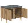 Banc d'entrée avec coussin Chêne Artisanal 60 x 38 x 46 cm 536658536658