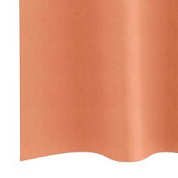 Rideaux occultants avec anneaux 2 pcs Couleur terre cuite 536659536659