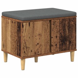 Banc d'entrée avec coussin Bois ancien 60 x 38 x 46 cm 536660536660