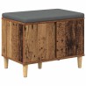 Banc d'entrée avec coussin Bois ancien 60 x 38 x 46 cm 536660536660