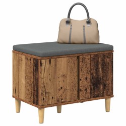 Banc d'entrée avec coussin Bois ancien 60 x 38 x 46 cm 536660536660
