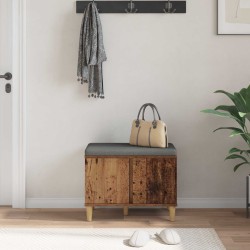 Banc d'entrée avec coussin Bois ancien 60 x 38 x 46 cm 536660536660