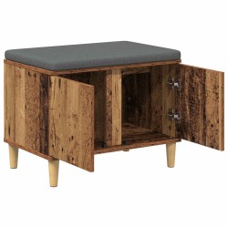Banc d'entrée avec coussin Bois ancien 60 x 38 x 46 cm 536660536660