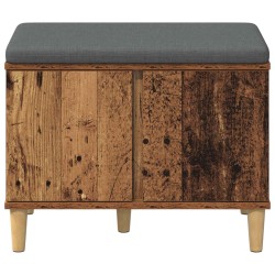 Banc d'entrée avec coussin Bois ancien 60 x 38 x 46 cm 536660536660