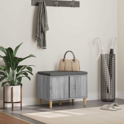 Banc d'entrée avec coussin Gris Sonoma 60 x 38 x 46 cm 536661536661