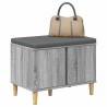Banc d'entrée avec coussin Gris Sonoma 60 x 38 x 46 cm 536661536661