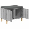 Banc d'entrée avec coussin Gris Sonoma 60 x 38 x 46 cm 536661536661