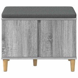 Banc d'entrée avec coussin Gris Sonoma 60 x 38 x 46 cm 536661536661
