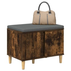 Banc d'entrée avec coussin Chêne Fumé 60 x 38 x 46 cm 536662536662