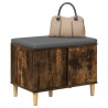 Banc d'entrée avec coussin Chêne Fumé 60 x 38 x 46 cm 536662536662