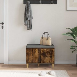 Banc d'entrée avec coussin Chêne Fumé 60 x 38 x 46 cm 536662536662