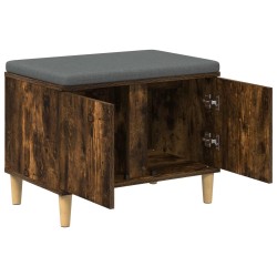 Banc d'entrée avec coussin Chêne Fumé 60 x 38 x 46 cm 536662536662