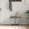 Banc d'entrée avec coussin Gris Béton 60 x 38 x 46 cm 536663536663