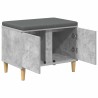 Banc d'entrée avec coussin Gris Béton 60 x 38 x 46 cm 536663536663