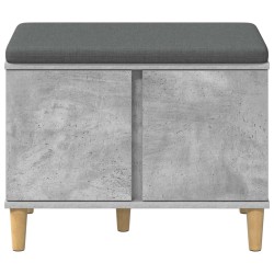 Banc d'entrée avec coussin Gris Béton 60 x 38 x 46 cm 536663536663