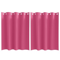Rideaux occultants avec anneaux 2 pcs Rose vif 140 x 140 cm 536665536665